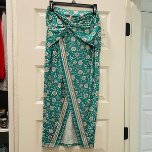 Floral Green Skirt